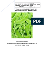 PLAN HACCP PARA LA LINEA DE EMPAQUE DE HOLANTAO Avance