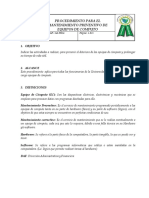 Procedimiento para El Mantenimiento Preventivo de Equipos de Computo PDF