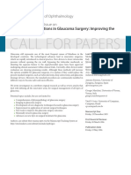 Call For Papers: Innovations in Glaucoma Surgery: Improving The Results