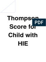 Thompson Score For HIE