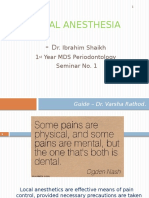 Local Anesthesia - DR - Ibrahim - Shaikh