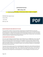 Accounting For Value (Penman) SP2016