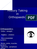 History Taking in Orthopaedics