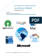 Software As A Service (Saas) : A Look at The Migration of Applications To The Web