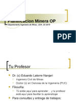 Introducción A La Planificación Minera