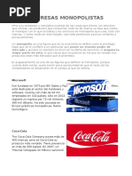 Empresas Monopolistas