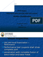 Note 7 - Welder Test - Mechanical Test and X-Ray