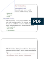 Digital Modulation: - Continuous-Wave (CW) Modulation (Recap)