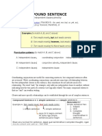 Compound Sentence: Coordinating Conjunction Conjunctive Adverb Semicolon