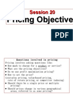 Session 20 Pricing (Objectives of Pricing)