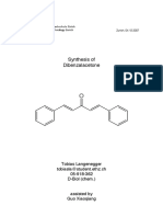 Synthesis of Dibenzalacetone: Tobias Langenegger Tobiasla@student - Ethz.ch 05-918-362 D-Biol (Chem.)