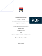 Historia y Evolucion de Los Tributos en El Ecuador