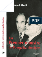 Mzali Un Premier Ministre de Bourguiba Temoigne