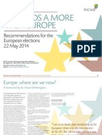 NCVO EU Manifesto 2014: Towards A More Open Europe