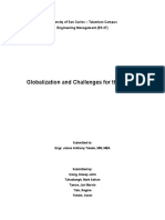 Globalization and Challenges For The Future: University of San Carlos - Talamban Campus Engineering Management (ES 27)