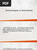 Terminologies in Real Estate