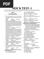 Mock Test - 1 Sbi Clerk Prelims