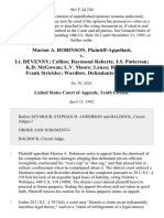 Marion A. Robinson v. Lt. Devenny Collins Raymond Roberts J.S. Patterson K.D. McGowan L v. Moore Lanza R.A. Hersh Frank Strickler Wardlow, 961 F.2d 220, 10th Cir. (1992)