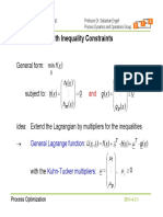 4.3 Problems With Inequality Constraints: General Form