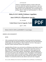 Ricky R. Elvaker v. Jack Cowley, 21 F.3d 1121, 10th Cir. (1994)