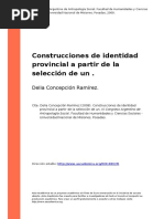 Delia Concepcion Ramirez (2008) - Construcciones de Identidad Provincial A Partir de La Seleccion de Un