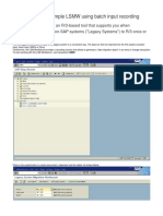 Steps To Create A Simple LSMW Using Batch Input Recording