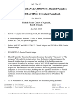 Travelers Insurance Company v. D & D Contracting, 962 F.2d 971, 10th Cir. (1992)