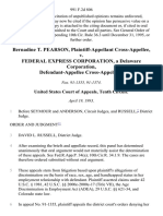 Bernadine T. Pearson, Cross-Appellee v. Federal Express Corporation, A Delaware Corporation, Cross-Appellant, 991 F.2d 806, 10th Cir. (1993)