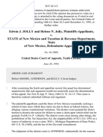 Edwin J. Jolly and Helene N. Jolly v. State of New Mexico and Taxation & Revenue Department, State of New Mexico, 28 F.3d 113, 10th Cir. (1994)