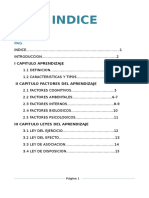 Factores y Leyes Del Aprendizaje