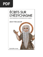 Ecrits Sur L'hésychasme - Jean-Yves Leloup