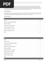 Curriculum: Credit System