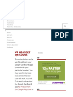 VR Headset QR Codes