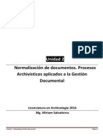 UNIDAD 2 Normalización de Procesos Archivísticos PDF