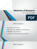 Methods of Research