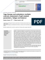 Yoga Therapy and Ambulatory Multiple Sclerosis Assessment of Gait Analysis Parameters, Fatigue and Balance