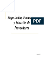 Negociacion y Seleccion de Proveedores