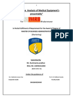 A Report On Analysis of Medical Equipment's Presentably