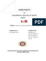 Assignment: Fundamental Anlaysis of Bharti Airtel