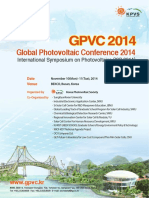 Global Photovoltaic Conference 2014. International Symposium On Photovoltaics (ISP 2014)