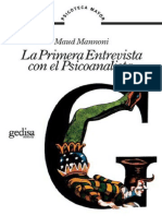 La Primera Entrevista Con El Psicoanalista (Maud Mannoni) PDF