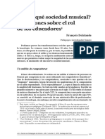 Hacia Que Sociedad Musical - Reflexiones Sobre El Rol de Los Educadores - Francois Delalande