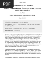 Edward Dvorak, Sr. v. Anthony J. Celebrezze, Secretary of Health, Education and Welfare, 345 F.2d 894, 10th Cir. (1965)