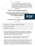 Clarence J. Nuss v. United States Office of Personnel Management, Washington, D.C., 943 F.2d 57, 10th Cir. (1991)