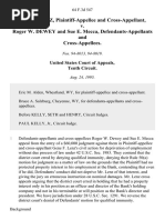 Gene F. Lenz, and v. Roger W. Dewey and Sue E. Mecca, And, 64 F.3d 547, 10th Cir. (1995)