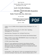 Melvin D. Taylor v. National Labor Relations Board, and Ryder Truck Lines, Inc., Intervenor, 786 F.2d 1516, 11th Cir. (1986)