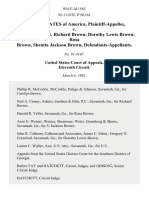 United States v. Carolyn Brown, Richard Brown, Dorothy Lewis Brown, Rosa Brown, Shenita Jackson Brown, 954 F.2d 1563, 11th Cir. (1992)