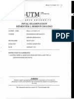 Engineering Mechanic Sem 1 Session 1112