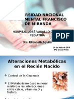 Trastornos Metabolicos en El Recien Nacido