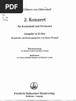 Dittersdorf Concerto No 2 in Do Ed Trumpf Contrabass PDF